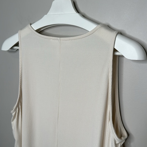 Addition Elle Cream Ribbed Knit Racer Back Cami - Picture 10 of 11